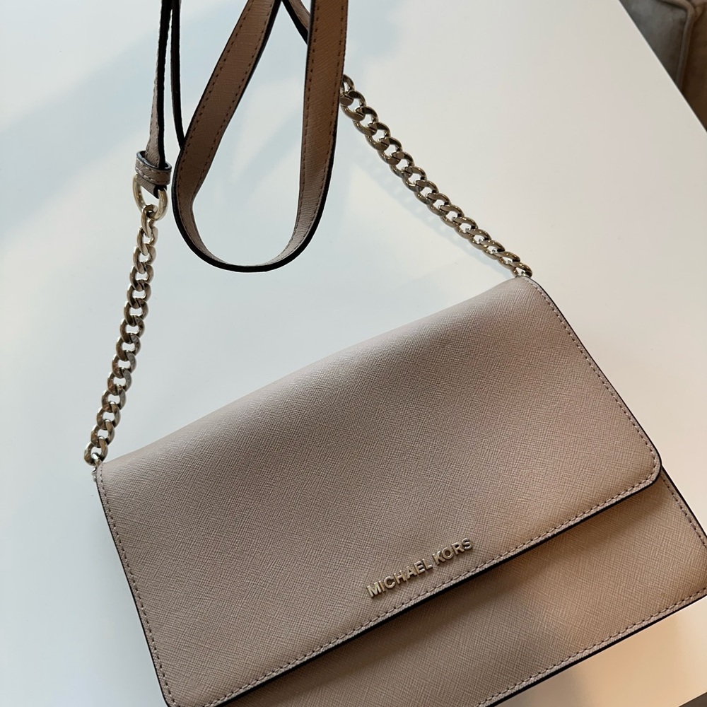 Leather Bag in Taupe, Michael Kors